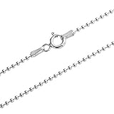 Bling Jewelry 925 Sterling Silver Ball Bead Chain Necklace 150 Gauge Italy
