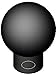 1 1/2 dia., 1/4-20 x 5/8 Tapped., Black Phenolic Plastic Ball Knob w/Shank (1 Each)