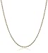 Pori Jewelers 14K Gold 2.5MM Diamond Cut Rope Chain Necklace Unisex Sizes 18