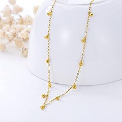 Real 14k Gold Choker Necklace for Women, 14kt Chain