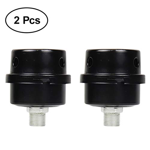 BBT Air Compressor Intake Filter, 2 Pcs 16mm Thread Metal oil-less Air Compressor Air Filter Silencer Noise Muffler (3/8 PT 16mm)