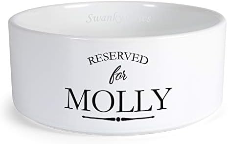 Swanky Paws Personalised Reserved For Custom Design Dog Bowl Cat Pet Food Dinner Dish (XS)