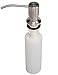 Attmu Stainless Steel Built In Pump Kitchen Sink Dish Liquid Soap Lotion Dispenser, Large Capacity 13 OZ Bottle, 2.55 Inch Threaded Tube for Thick Deck Installation