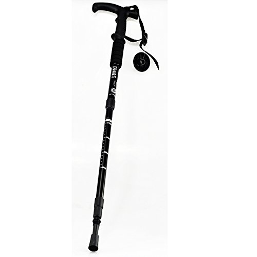 Idealplast 4 Section Ultra-Light Walking Stick Telescopic Hiking Stick Anti-Shock Anti-Skid Trekking Pole Alpenstock