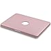 Kuzy Compatible with MacBook Pro 15.4 inch with Retina Display Older Model: A1398 Leather Hard Case Shell Cover 15 inch Leatherette, Baby Pink