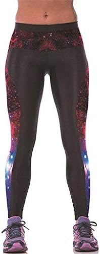 KAOKAOO Women's Fitness Hihg Waist Yoga Pants Printed Stretch Ankle Legging