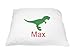 Personalized Kid's Dinosaur Pillowcase Microfiber Polyester Standard 20 by 30 Inches, Dinosaur Pillow Cover, Toddler Pillow Cover, Dino & T Rex Pillow for Dinosaur Kids Room