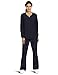 WonderWink Women's Four Way Stretch Sporty Snap Jacket, Navy, Medium