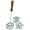 IBILI Set MOLDES ROSETON, roestvrij staal, zilver/bruin, 27 x 7 x 7 cm, 4 stuks