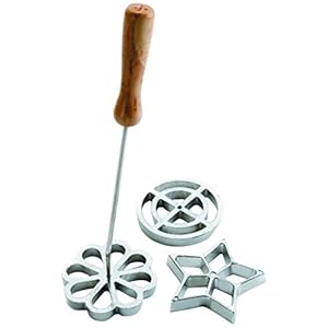IBILI Set MOLDES ROSETON, roestvrij staal, zilver/bruin, 27 x 7 x 7 cm, 4 stuks