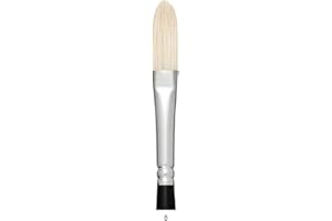Trekell Hog Bristle Long Handle Artist Brushes for Oil Painting Long Filbert - 400MKF Series / 8
