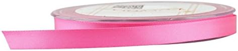 (2 Pack) Fowod Double Faced Satin Ribbon, 54 Yard / 164 Feet, 0.4 Inch Wide, Rosa