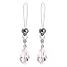 Jovivi Mix Colors 10pc Nipple Shields Jewelry Noose Faceted Teardrop Crystal Black Hematite Adjustable Non Piercing