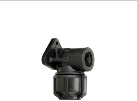 Philmac Metric/Imperial Wall Plate Elbow POL 25mm / ¾" x ¾" BSP 9032 Water Main