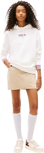 Sweat à Capuche TJW REG ESS Logo 2 EXT DW0DW21921 pour Femme, Blanc (écru), 3XL, Blanc (écru), 3XL Grande Taille