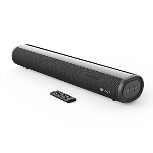 littoak Small Sound Bar for TV, Soundbar with