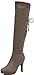 Dream Pairs Women's PHANCY Fashion Slouchy Rear Cross Lace Up Winter Faux Fur High Heel Knee High Lady Boots