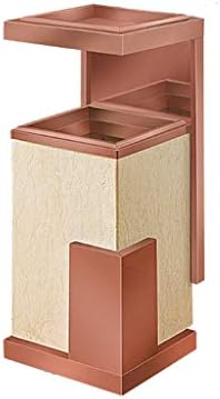 Zfusshop Marble Trash Can with Inner Bucket Stainless Steel Trash Can with Ashtray Trash Can Pedal Bin Trash BinsWaste Container Bins with Rubbish Bin303070cm Living Room, Indoor, Outdoor