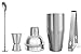 Cocktail Shaker Bar Tools Set – Premium Bartender Accessories Kit – 24 oz Stainless Steel Built-in Strainer, Measuring Jigger, Mixing Spoon, Bonus Ice Tongs, Drink Recipes Booklet & eBook – Gift