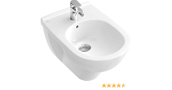 Villeroy & Boch Bidet O.novo 546000 360x560mm Hl. durchgest m. Ül. weiß c, 546000R1