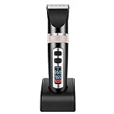 Hair Clippers Cordless Hair Trimmer Grooming Kit Professional Haircut,3 Adjustable speeds,Electric And Rechargeable with Charging base & 6 Guide combs for Adults, Men, Kids and Babies