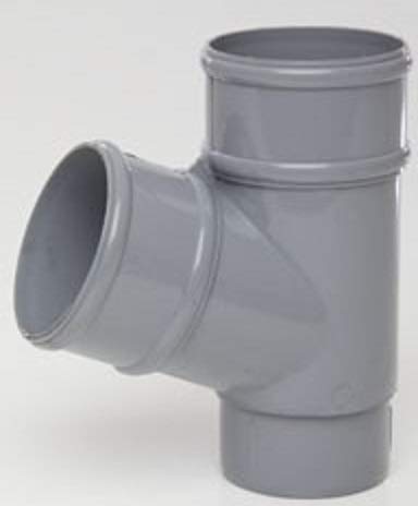 POLYPIPE Grey RR129 112.5deg Branch for 68mm downpipe