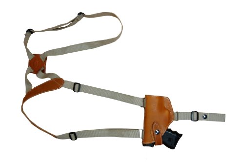 New Barsony Saddle Tan Leather Shoulder Holster for CZ-83 Comp left