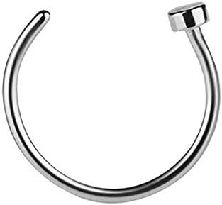 10pcs Surgical Steel Rhinestone Flower Nose Ring Hoop Women's Body Piercing Jewelry