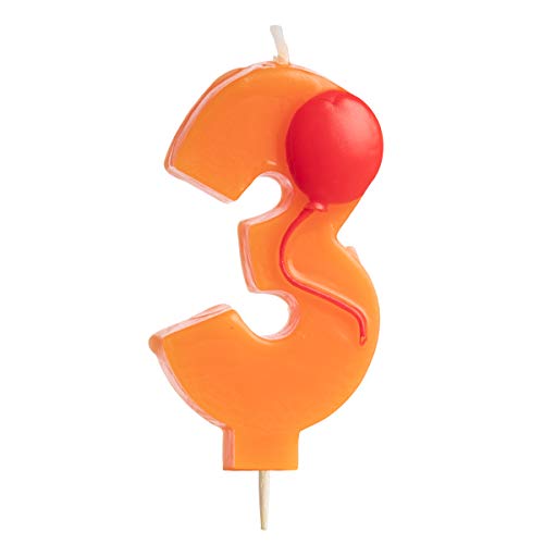 image for Generic (10 Pack) Numbers and Balloons Birthday Candles: Wax Candles D
