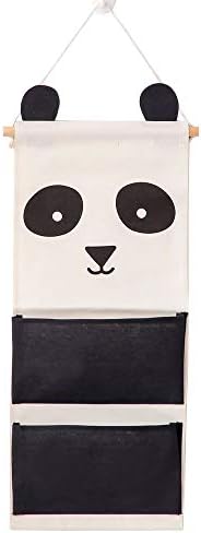 Cute Panda Wall Mounted Storage Bag Over The Door Storage Pockets Wall Door Closet Hanging Storage Bag Organizer