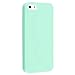 Fanmis TPU Rubber Skin/Hard Case Compatible with Apple iPhone 5 / 5s, Mint Green Jelly/Sky Blue Water-Drop Raindrop
