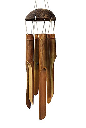Generic Shine Gifts Bamboo Wind Chimes for Home Decor (Brown)