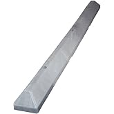 Traffic Safety Store 6' Recycled Plastic Commercial Parking Blocks (Light Gray, 1-Pack)