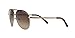A|X ARMANI EXCHANGE Ax2002 Aviator Sunglasses, Light Gold/Dark Brown/Dark Brown Gradient, 61 mm