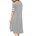 Hotkey Women’s Striped Print Short Sleeve Casual A-line Midi Dress Summer Swing Dress Cocktail Boho Dress Party Dress Graythumb 2