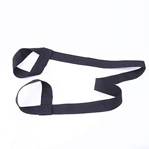 Yoga Mat Carrier Sling Carrying Strap of Poly Cotton Thick Durable and Comfy Yoga Strap Also for Stretching – Black