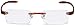 Visualites 1 Tortoise 1.50 Power Lightweight Rimless Rectangle Reading Glasses
