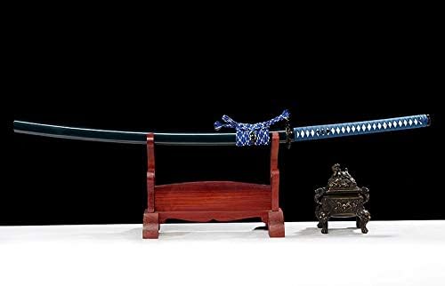 Katana Handmade Japanese Sword Damascus Folded Steel&Hand fine Polished Full Tang Blade