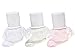 EPEIUS Baby-Girls Eyelet Frilly Lace Socks Infant Girls Princess Seamless Party Socks with Box 3-12 Months White/Beige/Pink (Pack of 3)