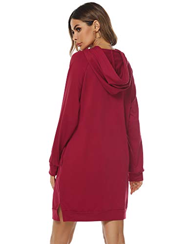Sykooria-Felpa-Lunghe-con-Cappuccio-da-Donna-Hoodie-Sportiva-Invernale-con-Tasca-Pullover-Casual-Manica-Lunga-S-XXL