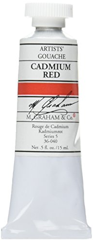 M. Graham 1/2-Ounce Tube Gouache Paint, Cadmium Red