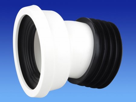 OSMA WC144 Easy-Fit Pan Connector 14 Degree Angled 4" (Standard Four Inch Toilet Outlet) Loo, Bog, Cistern, WC