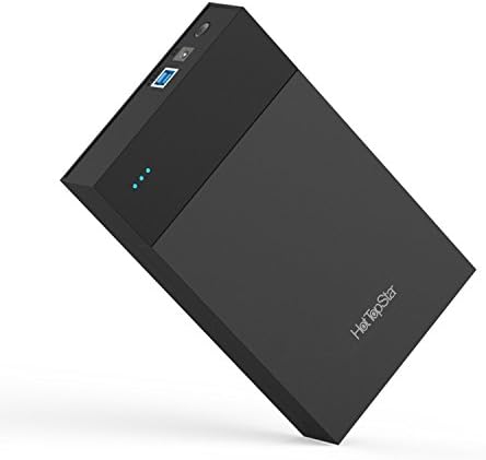 HotTopStar Hard Drive Enclosure USB 3.0 Hard Drive Disk External Enclosure Case for 3.5 inch SATA HDD and SSD Tool-free External Hard Drive Enclosure