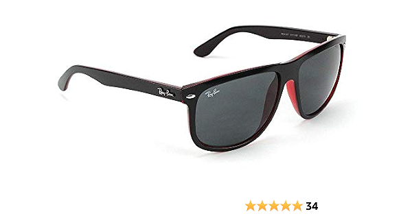 Ray-Ban RB4147 617187 Sunglasses Matte Black On Transparent Red/Dark Grey  Lens 60mm : Clothing, Shoes \u0026 Jewelry - Amazon.com