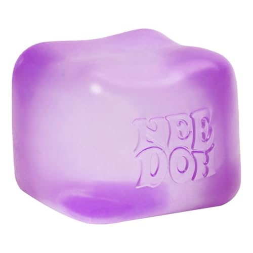 Schylling NeeDoh Nice Cube sensorisches Quetschspielzeug mit Super Solid Squish - 5,7 cm Würfel (lila)