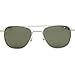 AO Original Pilot Sunglasses 57 mm Silver Frame True Color Gray Glass