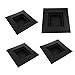 Fityle 4Pcs ~Square_L Plastic Ikebana Suiban Vase Tray Bonsai Flower Container~Various Shape,Black