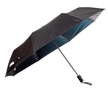 Sun Umbrellaray Black Auto Open Folding UV Protective Black Umbrella