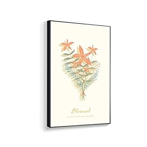 Framed Canvas Wall Art for Living Room, Bedroom Beautiful Bunch Flowers Canvas Prints for Home Decoration Ready to Hanging - 16x24 inches