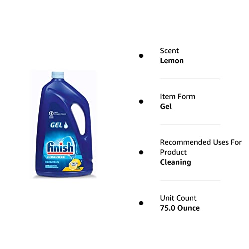 Finish Dishwasher Detergent Gel Liquid, Lemon Scent, 75oz Pricepulse